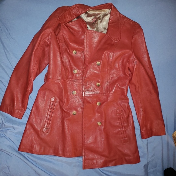 Red leather jacket - Picture 1 of 4